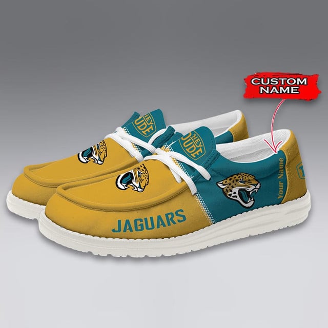 LIMITED EDITION - NEW CUSTOMIZED NFL30 JSJ JACKSONVILLE JAGUARS LOAFER SHOES