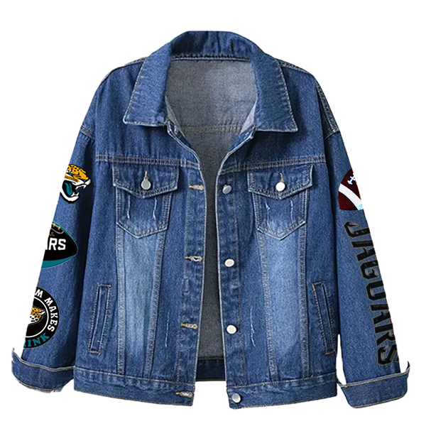 LIMITED EDITION - NEW CUSTOMIZED NFL30 JSJ JACKSONVILLE JAGUARS DENIM JACKET