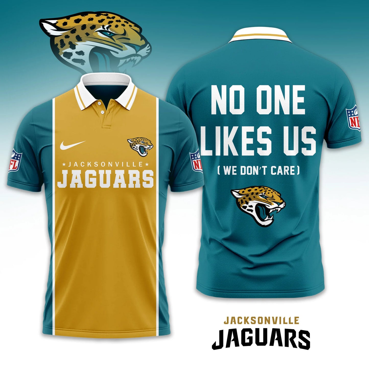 LIMITED EDITION - NEW CUSTOMIZED NFL30 JSJ JACKSONVILLE JAGUARS UNISEX T-SHIRT, POLO & HOODIE
