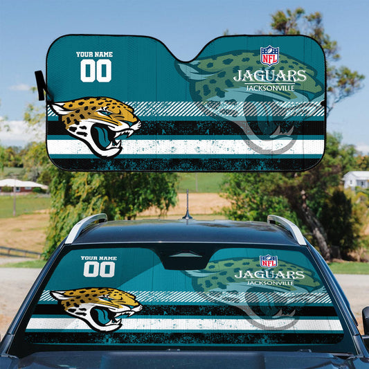 LIMITED EDITION - NEW CUSTOMIZED NFL30 JSJ JACKSONVILLE JAGUARS AUTO WINDSHIELD SHADE