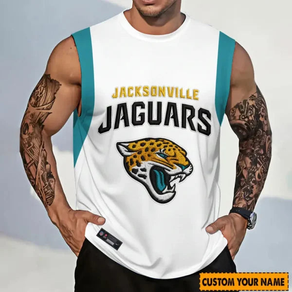 LIMITED EDITION - NEW CUSTOMIZED NFL30 JSJ JACKSONVILLE JAGUARS TANKTOP & GYM SHIRT