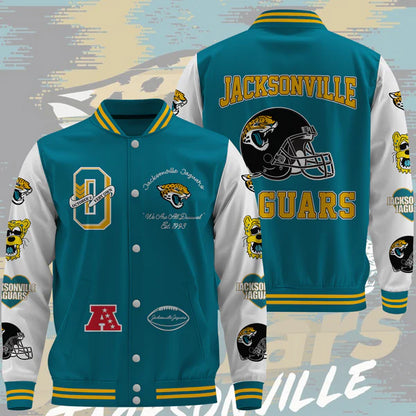 LIMITED EDITION - NEW CUSTOMIZED NFL30 JSJ JACKSONVILLE JAGUARS BASEBALL JACKET