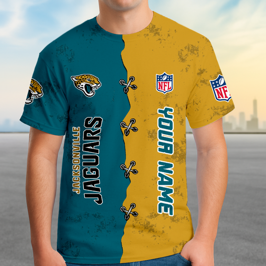 LIMITED EDITION - NEW CUSTOMIZED NFL30 JSJ JACKSONVILLE JAGUARS UNISEX T-SHIRT, POLO, HOODIE & JACKETS