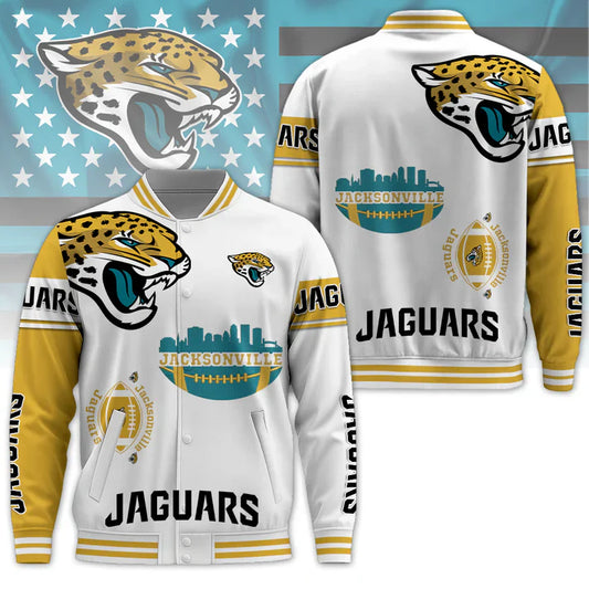 LIMITED EDITION - NEW CUSTOMIZED NFL30 JSJ JACKSONVILLE JAGUARS BASEBALL JACKET