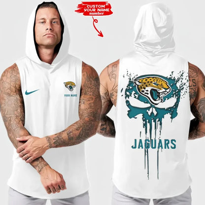 LIMITED EDITION - NEW CUSTOMIZED NFL30 JSJ JACKSONVILLE JAGUARS HOODED TANK TOP