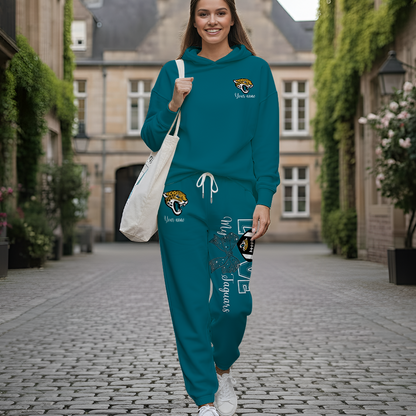 LIMITED EDITION - NEW CUSTOMIZED NFL30 JSJ JACKSONVILLE JAGUARS HOODIE & LONGPANTS