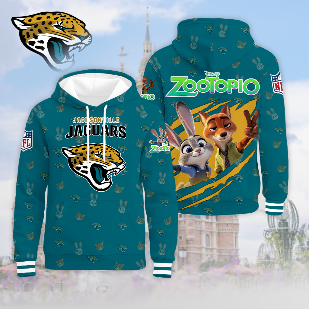 LIMITED EDITION - NEW CUSTOMIZED NFL30 JSJ JACKSONVILLE JAGUARS & ZOOTOPIA UNISEX T-SHIRT, POLO, HOODIE & JACKETS