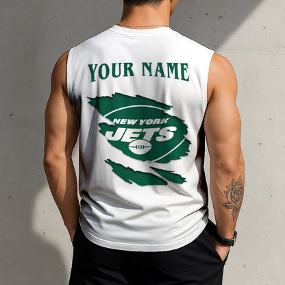 LIMITED EDITION - NEW CUSTOMIZED NFL25 NYJ NEW YORK JETS TANKTOP & GYM SHIRT