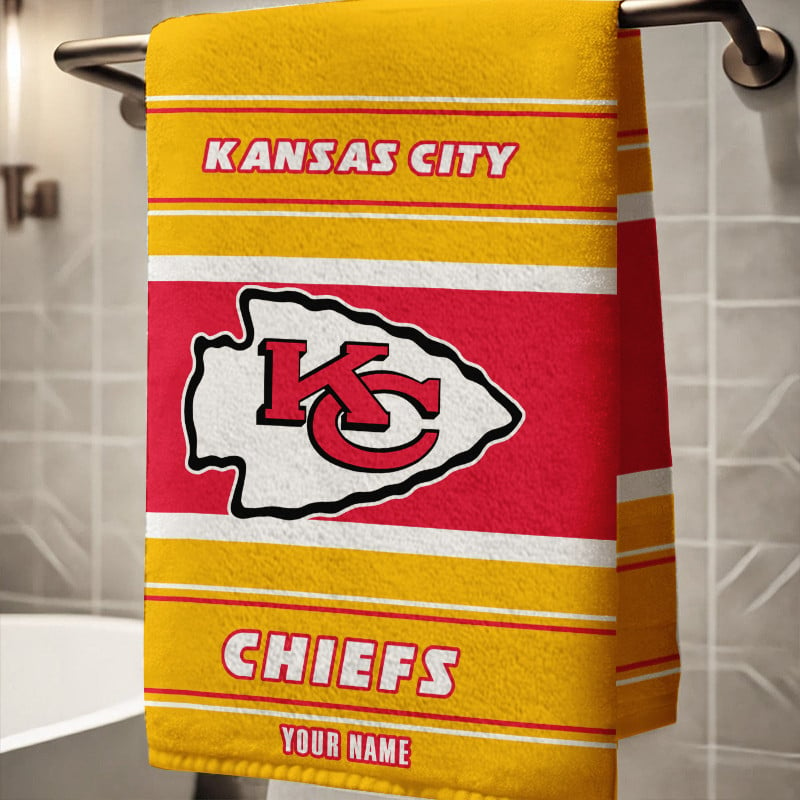 LIMITED EDITION - NEW CUSTOMIZED NFL01 KCC KANSAS CITY CHIEFS BEACH & BATH TOWEL (KIDS & ADULTS)