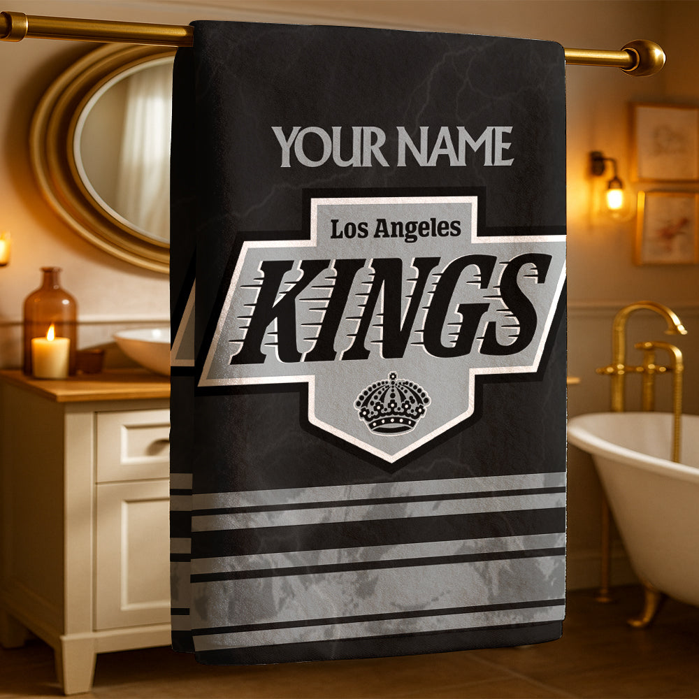 LIMITED EDITION - NEW CUSTOMIZED NHL16 LAK LOS ANGELES KINGS BEACH & BATH TOWEL