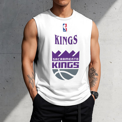 LIMITED EDITION - NEW CUSTOMIZED NBA16 SKI SACRAMENTO KINGS TANKTOP & GYM SHIRT
