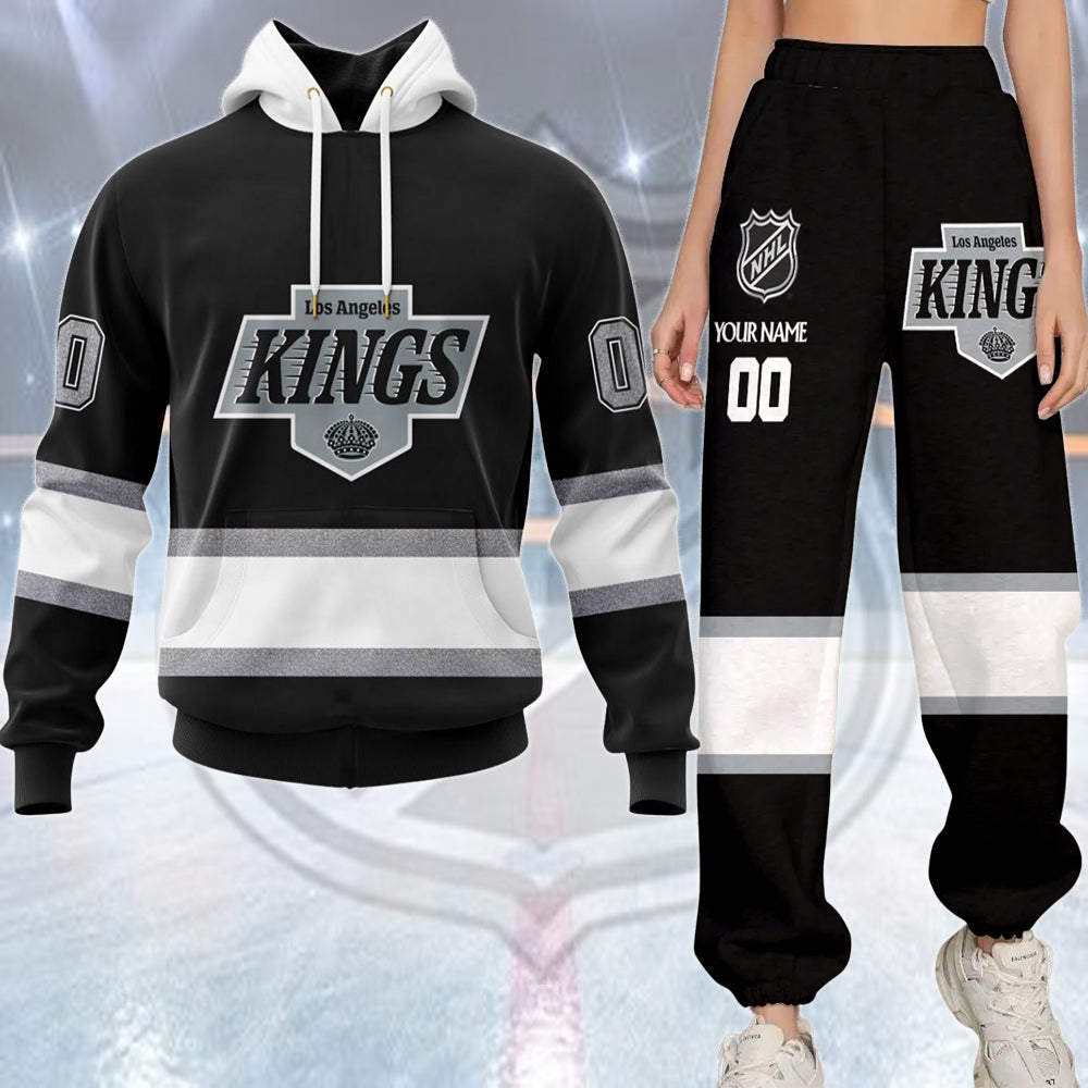 LIMITED EDITION - NEW CUSTOMIZED NHL16 LAK LOS ANGELES KINGS COMBO HOODIE & LONGPANTS