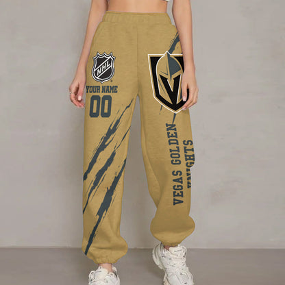 LIMITED EDITION - NEW CUSTOMIZED NHL04 VGK VEGAS GOLDEN KNIGHTS UNISEX LONG PANTS