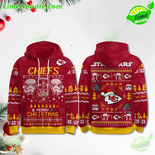 LIMITED EDITION - NEW CUSTOMIZED NFL01 KCC KANSAS CITY CHIEFS MERRY CHRISTMAS HOODIE, ZIP HOODIE, SWEATSHIRT