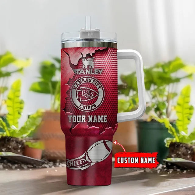 LIMITED EDITION - NEW CUSTOMIZED NFL01 KCC KANSAS CITY CHIEFS TUMBLER CUP