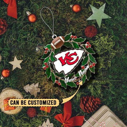 LIMITED EDITION - NEW CUSTOMIZED NFL01 KCC KANSAS CITY CHIEFS ACRYLIC ORNAMENT