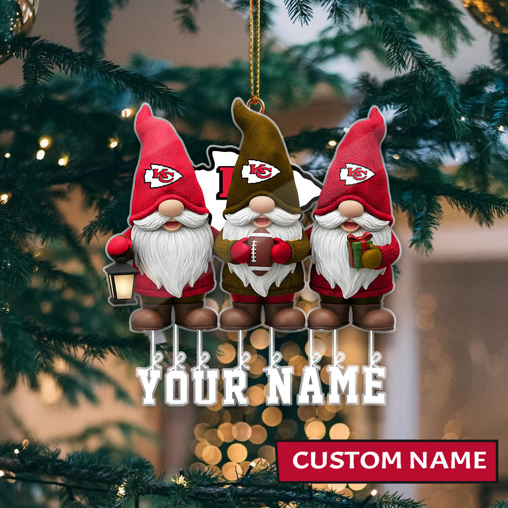 LIMITED EDITION - NEW CUSTOMIZED NFL01 KCC KANSAS CITY CHIEFS ORNAMENT
