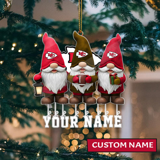 LIMITED EDITION - NEW CUSTOMIZED NFL01 KCC KANSAS CITY CHIEFS ORNAMENT