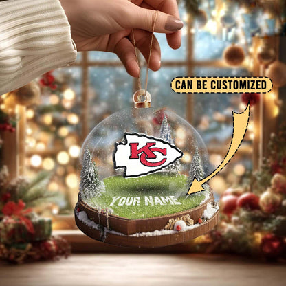 LIMITED EDITION - NEW CUSTOMIZED NFL01 KCC KANSAS CITY CHIEFS ACRYLIC ORNAMENT