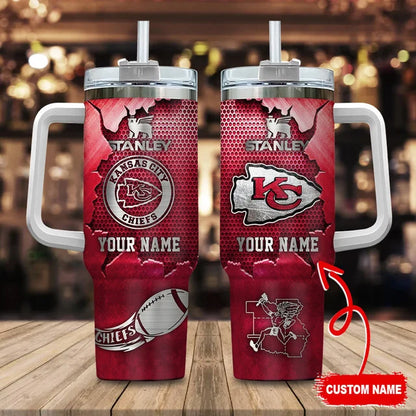 LIMITED EDITION - NEW CUSTOMIZED NFL01 KCC KANSAS CITY CHIEFS TUMBLER CUP