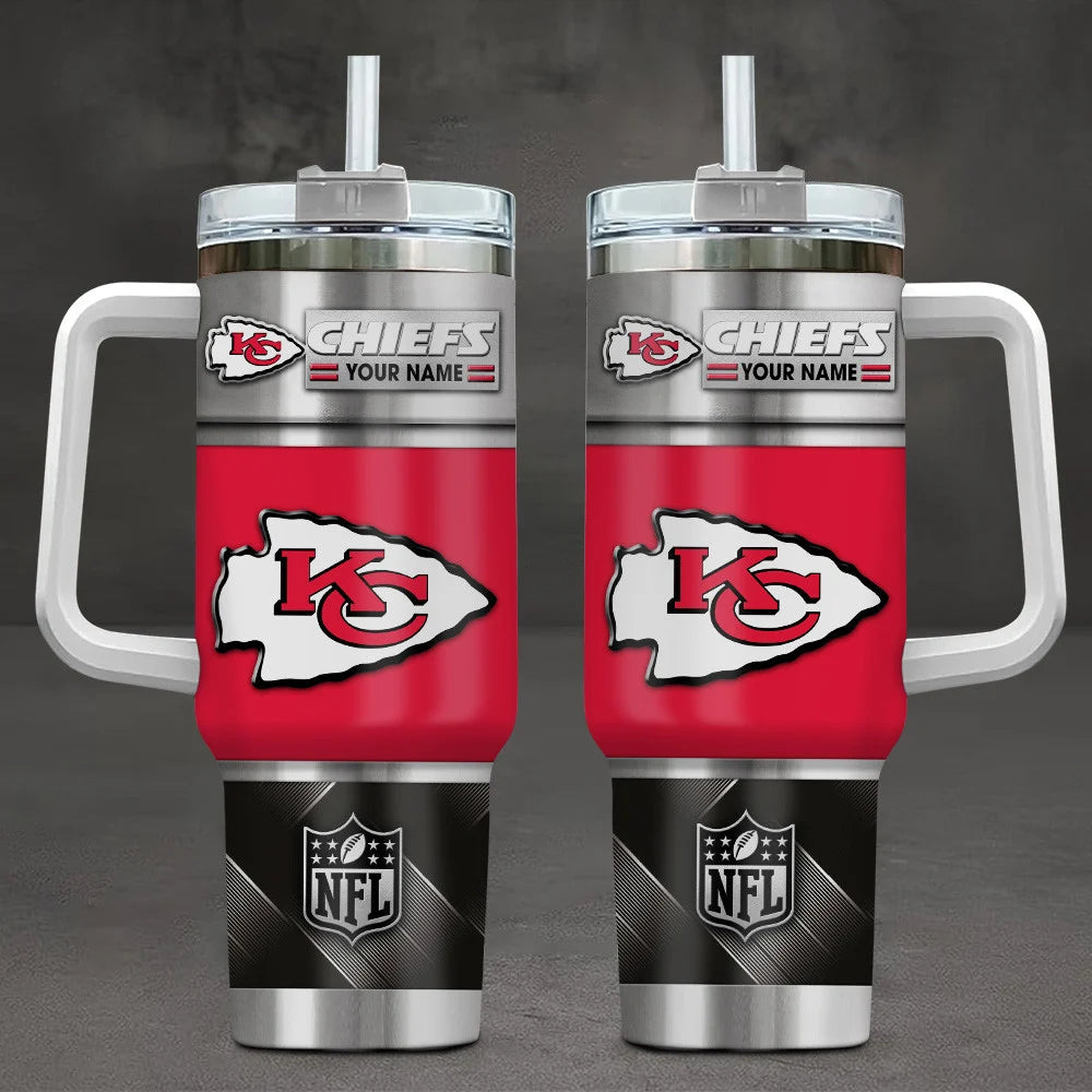 LIMITED EDITION - NEW CUSTOMIZED NFL01 KCC KANSAS CITY CHIEFS TUMBLER CUP