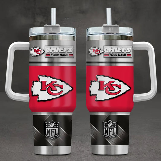 LIMITED EDITION - NEW CUSTOMIZED NFL01 KCC KANSAS CITY CHIEFS TUMBLER CUP