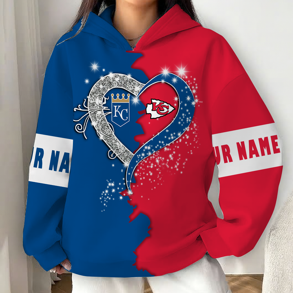 LIMITED EDITION - NEW CUSTOMIZED NFL01 KCC KANSAS CITY CHIEFS x MLB19 KCR KANSAS CITY ROYALS UNISEX T-SHIRT, POLO, HOODIE & JACKETS