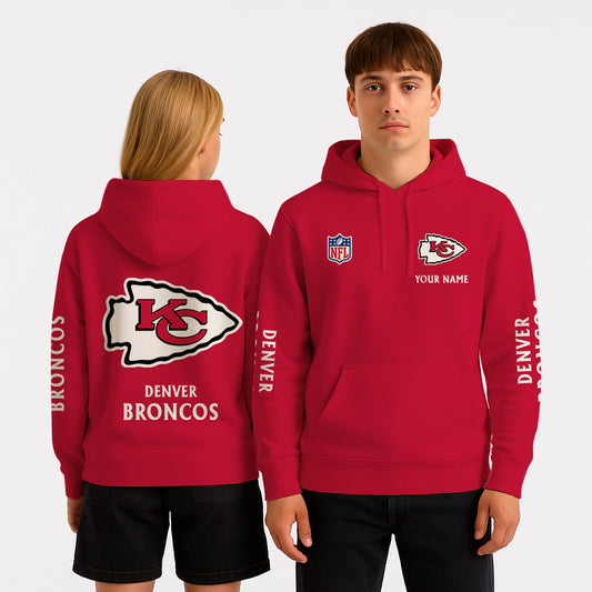 LIMITED EDITION - NEW CUSTOMIZED NFL01 KCC KANSAS CITY CHIEFS UNISEX HOODIE
