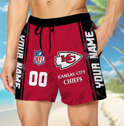 LIMITED EDITION - NEW CUSTOMIZED NFL01 KCC KANSAS CITY CHIEFS UNISEX SHORT PANTS
