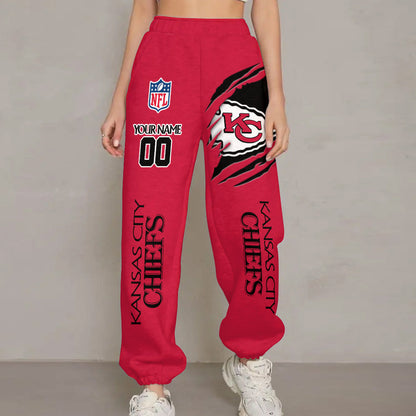LIMITED EDITION - NEW PREMIUM NFL01 KCC KANSAS CITY CHIEFS UNISEX LONG PANTS