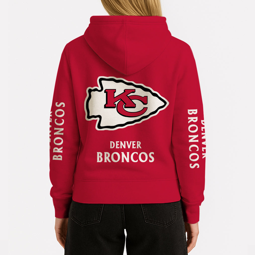 LIMITED EDITION - NEW CUSTOMIZED NFL01 KCC KANSAS CITY CHIEFS UNISEX HOODIE