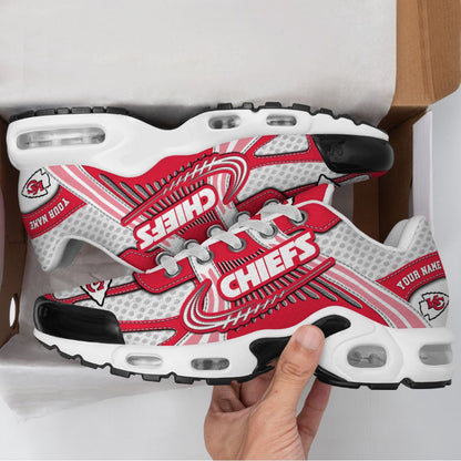 LIMITED EDITION - NEW CUSTOMIZED NFL01 KCC KANSAS CITY CHIEFS UNISEX AIR MAX PLUS SNEAKERS