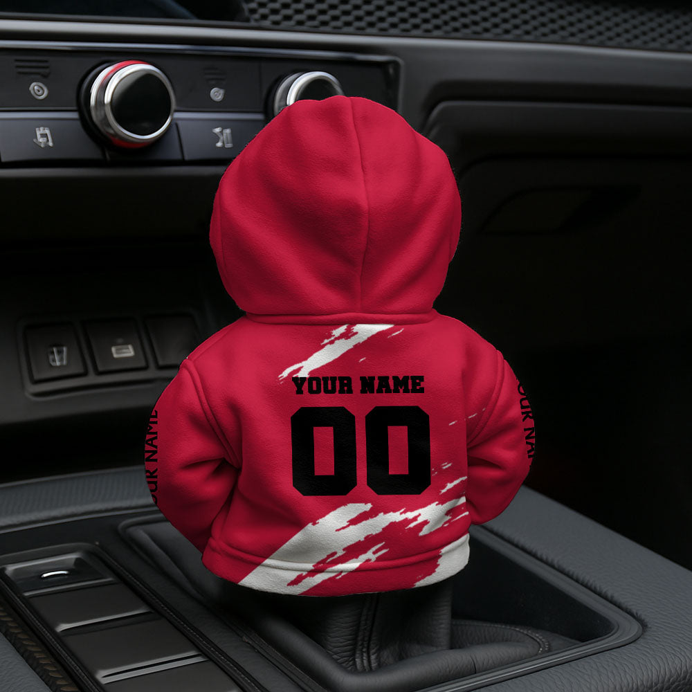 LIMITED EDITION - NEW CUSTOMIZED NFL01 KCC KANSAS CITY CHIEFS CAR HOODIE SHIFT KNOB COVER