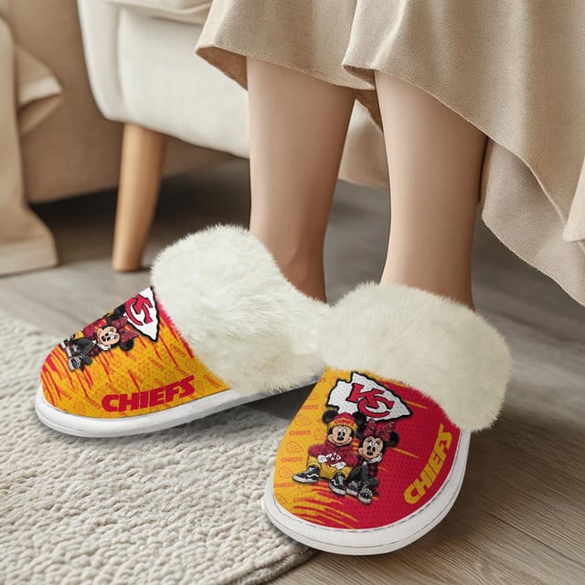 [SPECIAL OFFER] NEW CUSTOMIZED NFL01 KCC KANSAS CITY CHIEFS COTTON SLIPPERS