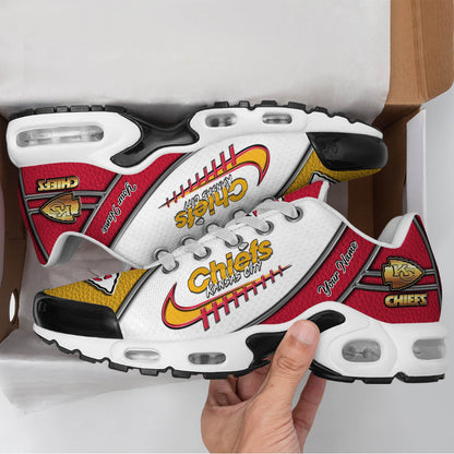 LIMITED EDITION - NEW CUSTOMIZED NFL01 KCC KANSAS CITY CHIEFS UNISEX AIR MAX PLUS SNEAKERS