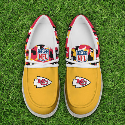 LIMITED EDITION - NEW CUSTOMIZED NFL01 KCC KANSAS CITY CHIEFS LOAFER SHOES