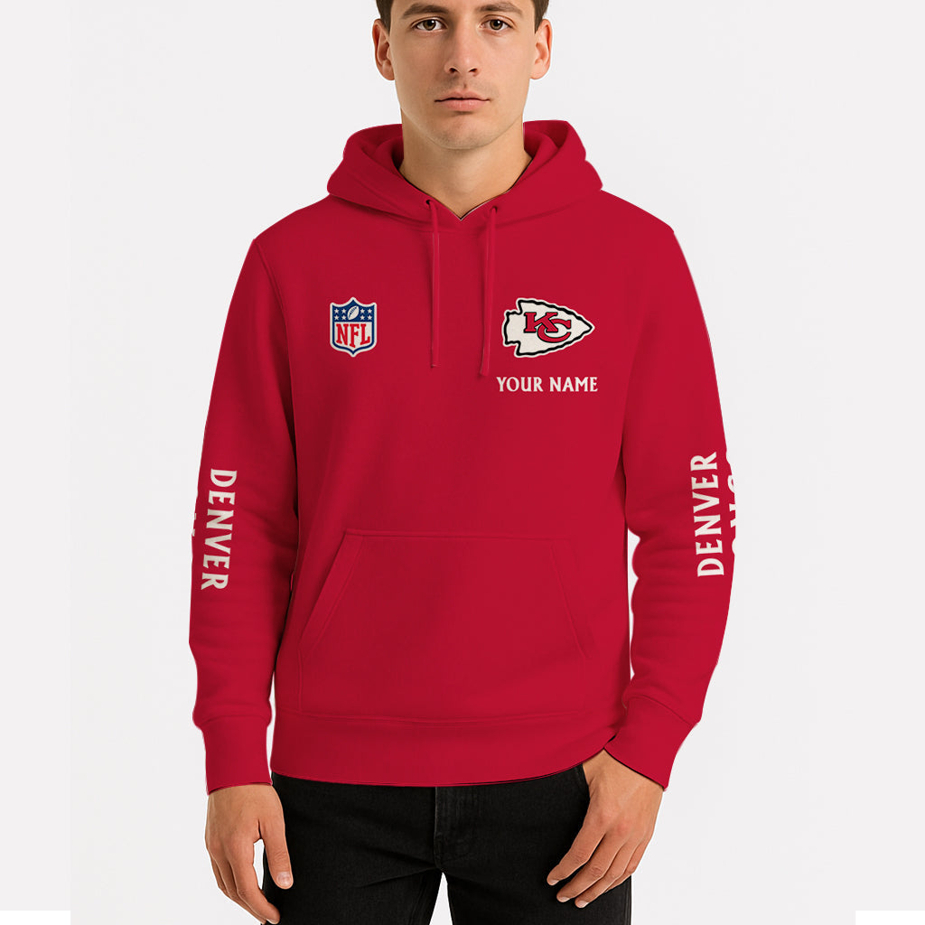 LIMITED EDITION - NEW CUSTOMIZED NFL01 KCC KANSAS CITY CHIEFS UNISEX HOODIE