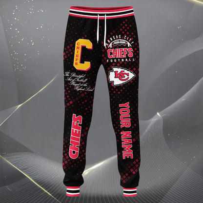 LIMITED EDITION - NEW CUSTOMIZED NFL01 KCC KANSAS CITY CHIEFS SATIN VARSITY JACKET & LONG PANTS