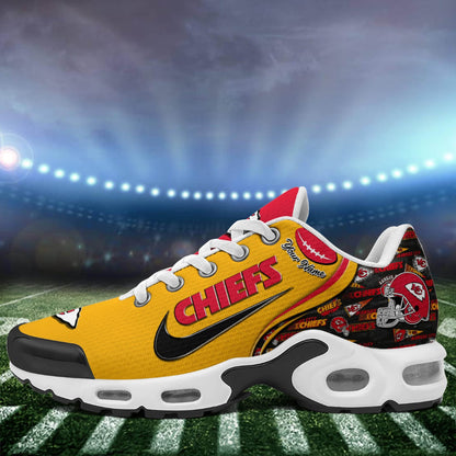 LIMITED EDITION - NEW CUSTOMIZED NFL01 KCC KANSAS CITY CHIEFS UNISEX AIR MAX PLUS SNEAKERS