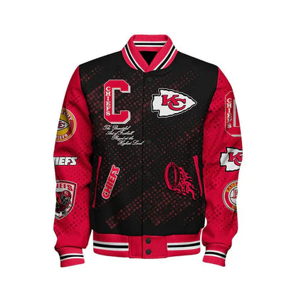 LIMITED EDITION - NEW CUSTOMIZED NFL01 KCC KANSAS CITY CHIEFS SATIN VARSITY JACKET & BASEBALL JACKET