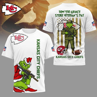 LIMITED EDITION - NEW CUSTOMIZED NFL01 KCC KANSAS CITY CHIEFS 3D SHIRT