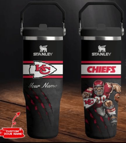 LIMITED EDITION - NEW CUSTOMIZED NFL01 KCC KANSAS CITY CHIEFS TUMBLER CUP