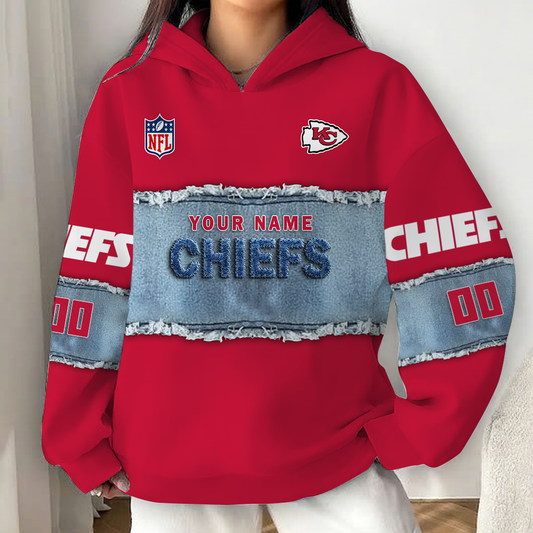 LIMITED EDITION - NEW CUSTOMIZED NFL01 KCC KANSAS CITY CHIEFS UNISEX HOODIE