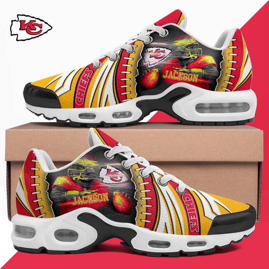 LIMITED EDITION - NEW CUSTOMIZED NFL01 KCC KANSAS CITY CHIEFS UNISEX AIR MAX PLUS SNEAKERS