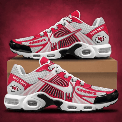 LIMITED EDITION - NEW CUSTOMIZED NFL01 KCC KANSAS CITY CHIEFS UNISEX AIR MAX PLUS SNEAKERS