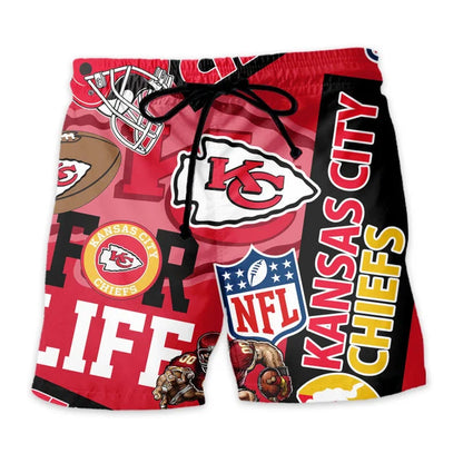 LIMITED EDITION - NEW CUSTOMIZED NFL01 KCC KANSAS CITY CHIEFS UNISEX HAWAIIAN SHIRT & SHORTS SET