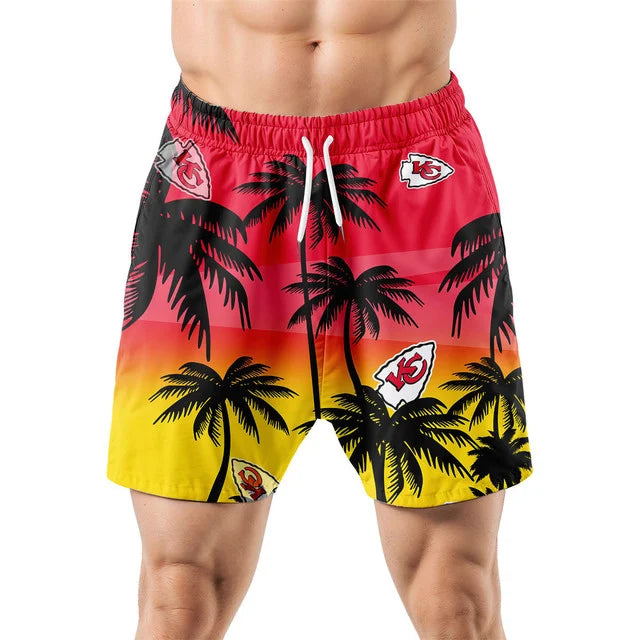 LIMITED EDITION - NEW CUSTOMIZED NFL01 KCC KANSAS CITY CHIEFS UNISEX HAWAIIAN SHIRT & SHORTS SET