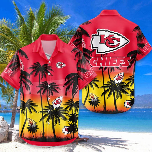 LIMITED EDITION - NEW CUSTOMIZED NFL01 KCC KANSAS CITY CHIEFS UNISEX HAWAIIAN SHIRT & SHORTS SET