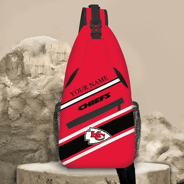 LIMITED EDITION - NEW CUSTOMIZED NFL01 KCC KANSAS CITY CHIEFS SLING BAG