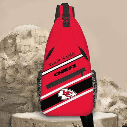 LIMITED EDITION - NEW CUSTOMIZED NFL01 KCC KANSAS CITY CHIEFS SLING BAG